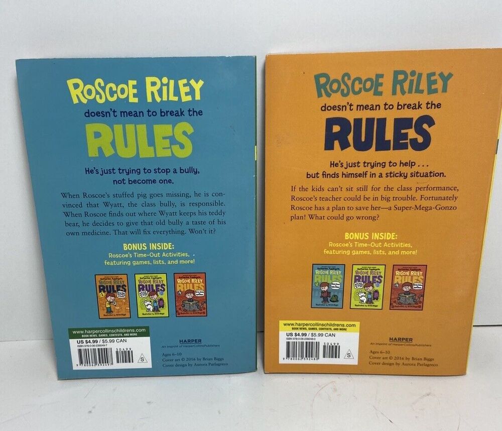 Roscoe Riley Rules Paperback Books Lot of 2 katherine Applegate Age 6-10 - Picture 2 of 3